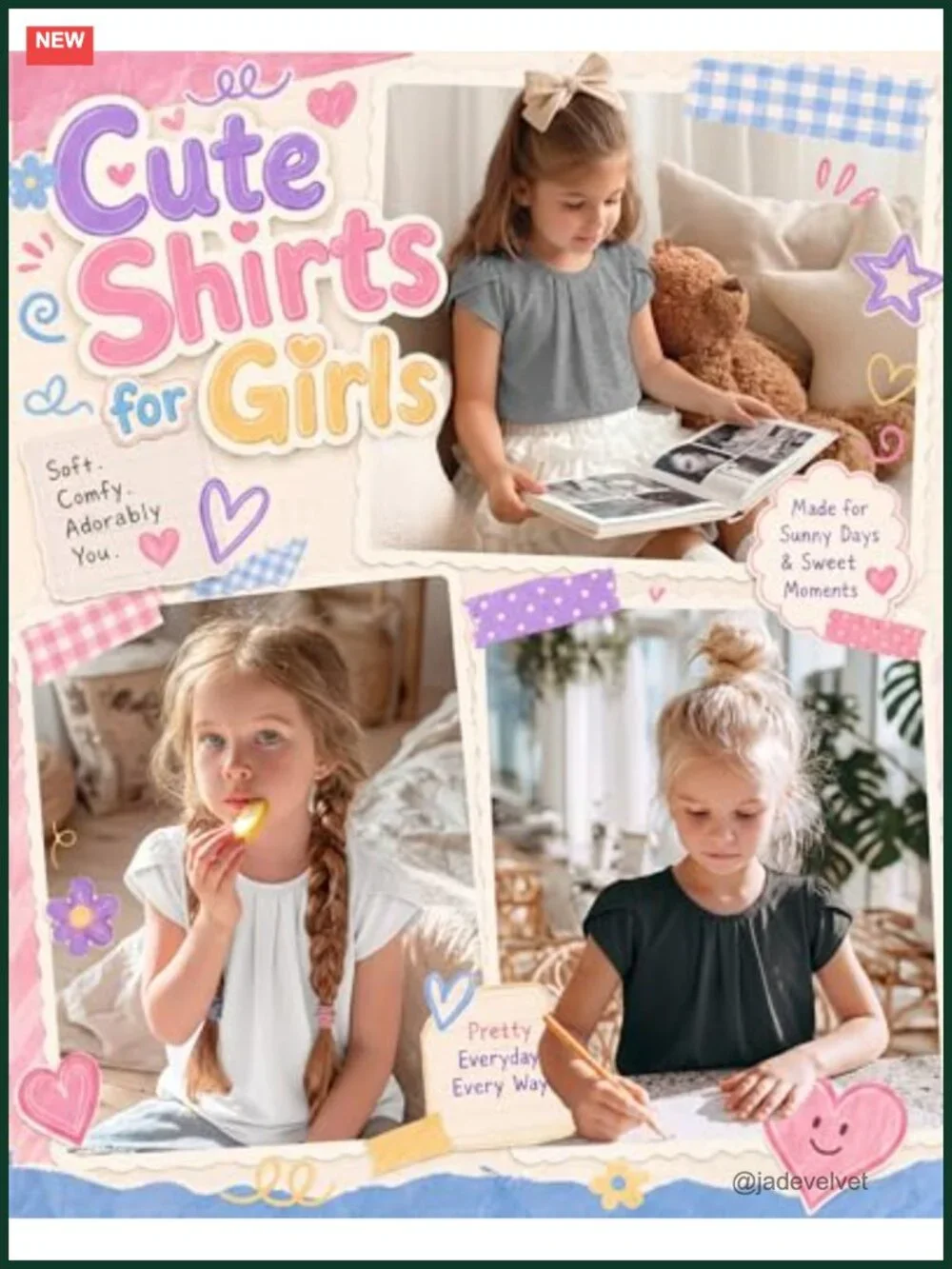 3 Pack Girls Ruffle Sleeve Pleated Crewneck Blouses Summer Casual Tops
